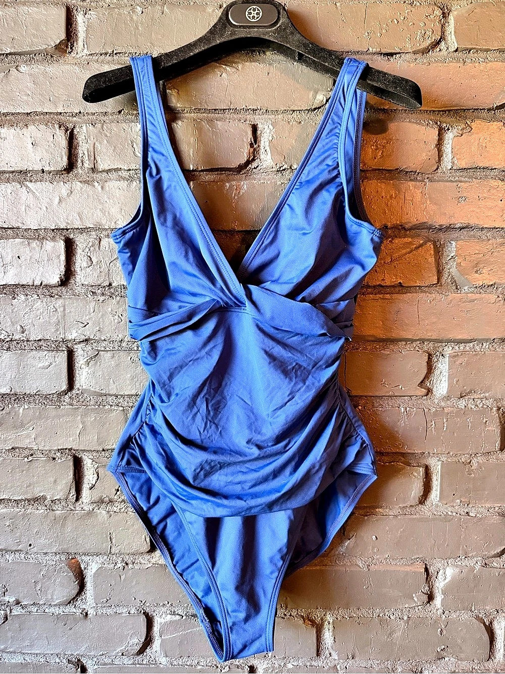 Lauren Ralph Lauren Color Block One-Piece Swimsuit in Blue & Black Size Medium N